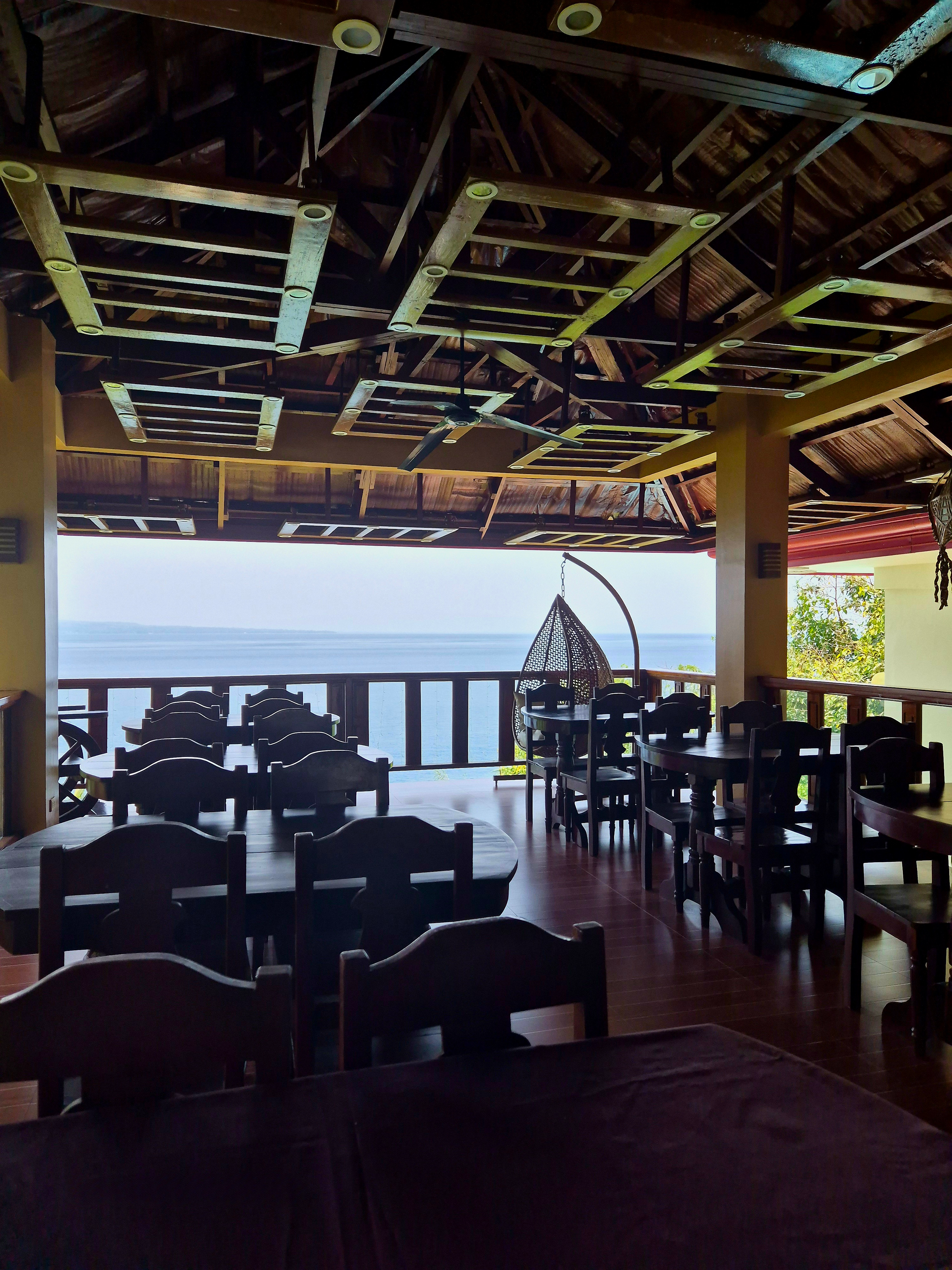 Resort dining area with set tables